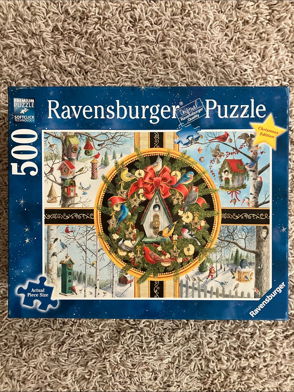 Ravensburger ‘Christmas Songbirds’ 500 large piece puzzle (❗️1 missing piece)
